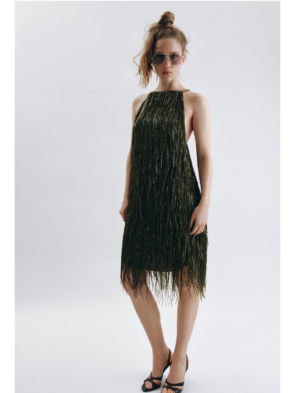 Zara Collection Fringed Sequin Dress NWT